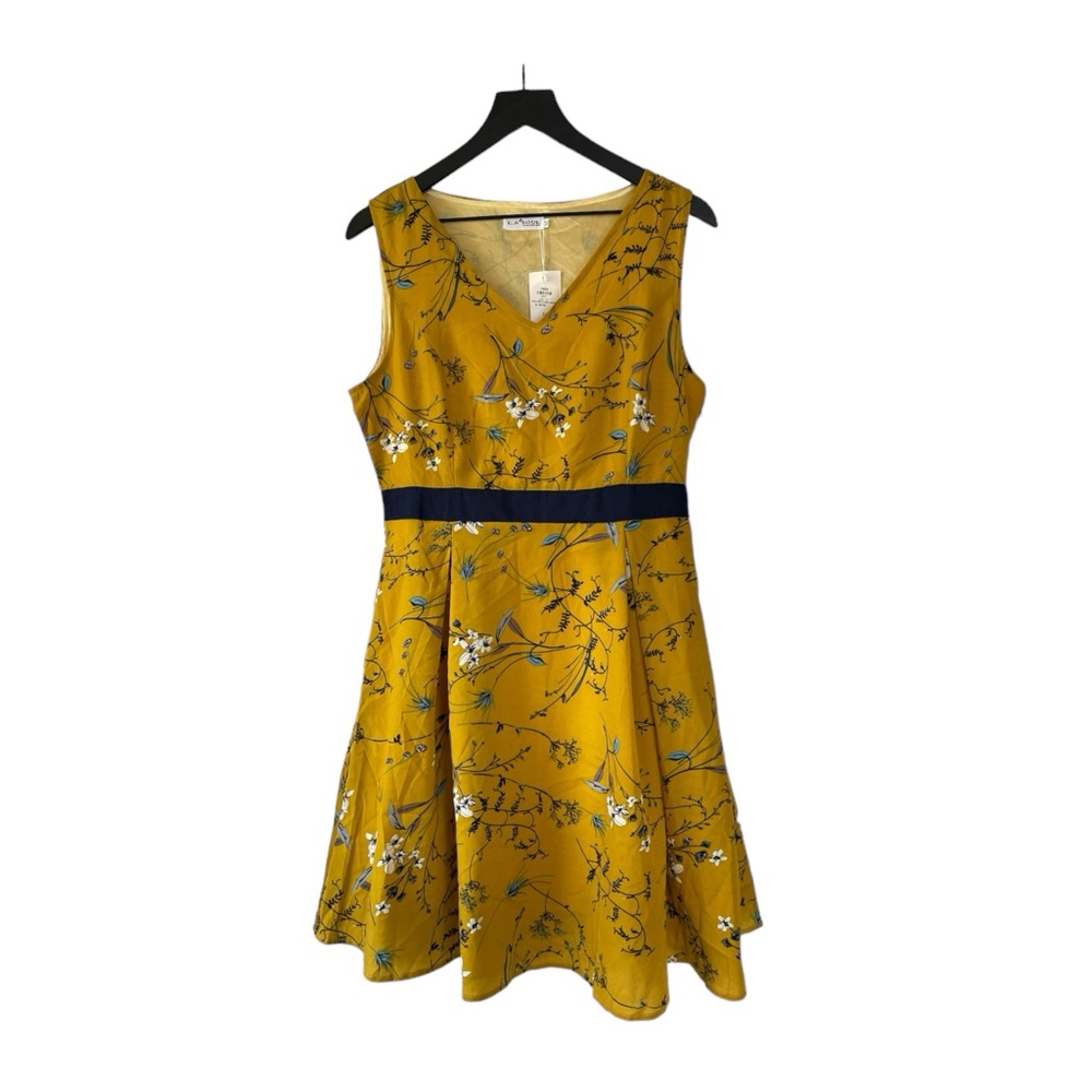 NWT LA SOUL Mustard floral dress
